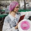 100 Pack 21" Disposable Nonwoven Bouffant Caps Hair Net for Hospital Salon Spa Catering and Dust-free Workspace (pink) view 3