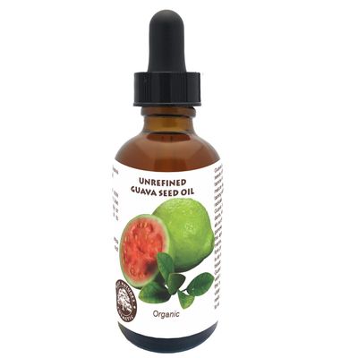 Organic Guava Seed Oil cold pressed for Skin & Hair Vitamin C Rich, Antioxidant-Rich Hydrating Oil for Glowing Skin & Frizz-Free Hair 2 oz / 60 ml