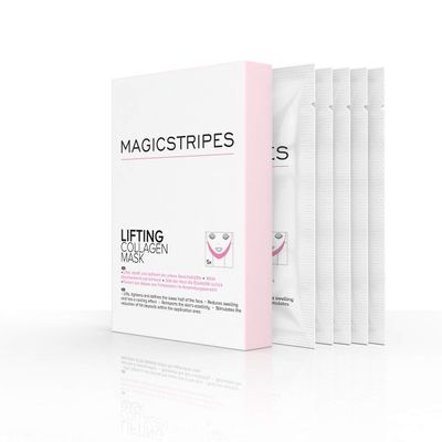 MAGICSTRIPES Lifting Collagen Mask - V Line Mask, Double Chin Reducer Lifting Face Mask, V Shape Slimming Facial Mask (BOX - 5 Masks)