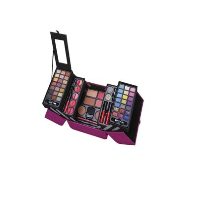 CAMEO EXCLUSIVE MAKEUP GIFT SET B, 5 LAYERS OF EYESHADOWS, LIP-GLOSSES, POWDERS, BLUSHES, CREAMY FOUNDATION BRUSH AND MIRROR INCLUDED