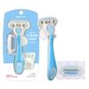 Amazon Basics 5-Blade Extra Smooth Razor for Women with Moisturizing Strips, Handle, 2 Cartridge Refills & Shower Holder (Previously Solimo) view 1