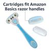 Amazon Basics 5-Blade Extra Smooth Razor for Women with Moisturizing Strips, Handle, 2 Cartridge Refills & Shower Holder (Previously Solimo) view 2