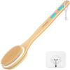 Metene Shower Brush with Soft and Stiff Bristles, Bath Dual-Sided Long Handle Back Scrubber Body Exfoliator for Wet or Dry Brushing view 1