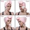 Bamboo Makeup Remover Pads - Reusable Cotton Rounds for Face with Mesh Bag and Hair Turban  12 Facial Cleansing Wipes Gently Remove Facial and Eye Makeup (14 Piece Set) view 2
