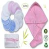 Bamboo Makeup Remover Pads - Reusable Cotton Rounds for Face with Mesh Bag and Hair Turban  12 Facial Cleansing Wipes Gently Remove Facial and Eye Makeup (14 Piece Set) view 3