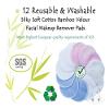 Bamboo Makeup Remover Pads - Reusable Cotton Rounds for Face with Mesh Bag and Hair Turban  12 Facial Cleansing Wipes Gently Remove Facial and Eye Makeup (14 Piece Set) view 4