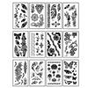 12 Sheets Temporary Self Adhesive Transfer Arabic Arabian Tattoo Tattoos Stickers Black Waterproof Sticker Islamic Muslim Islam Body Henna Word Ramadan Eid Stencils Stencil Temples Body Art Designs view 1