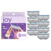 joy Womens Razor Blade Refills, 8 Count, Purple, Lubrastrip to Help Avoid Skin Irritation view 1