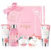 Bath and Body Gift Set for Women, Body & Earth 5 Pcs Rose Spa Gifts for Women, Self Care Kit, Lotion Set for Her,Mothers Day Presents for Mom view 1