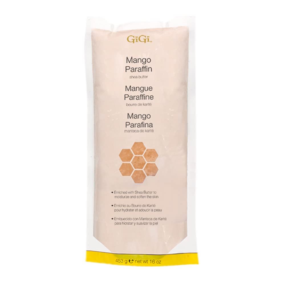 GiGi Paraffin Wax Refill with Mango & Shea Butter Ultra-Hydrating Hand & Feet Treatment, Compatible with Paraffin Bath & Machine, 16 oz