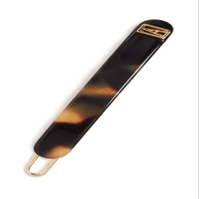 Alexandre de Paris Women's Barrette Clip, Tokyo Tortoise, Brown, Print, One Size