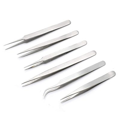 AAProTools 6 pcs All Purpose Precision Tweezer Anti Static Tool Kit Stainless Steel