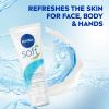 NIVEA Soft Refreshingly Soft Moisturizing Cream, Lightweight Moisturizer for Face, Body and Hands, Body Cream Enriched with Jojoba Oil and Vitamin E, 2.6 Oz Tube, Pack of 3 view 3