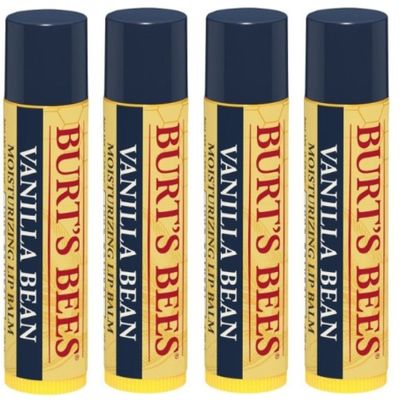 Burts Lip Balm Vanilla Be Size .15z Burts Lip Balm Vanilla Bean .15z, Pack of 4