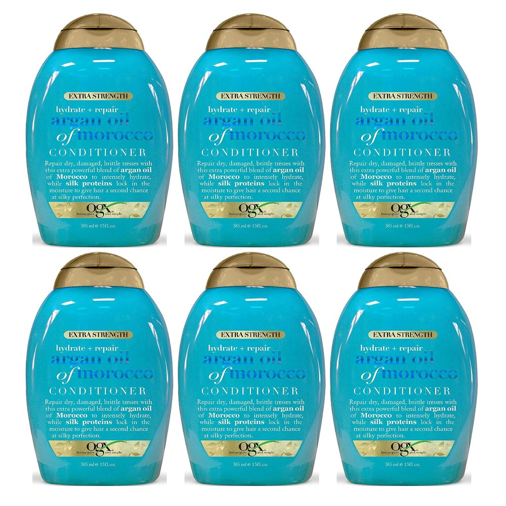 Ogx Conditioner Argan Oil Of Morocco Extra Strength 13 Ounce (384ml) (6 Pack)