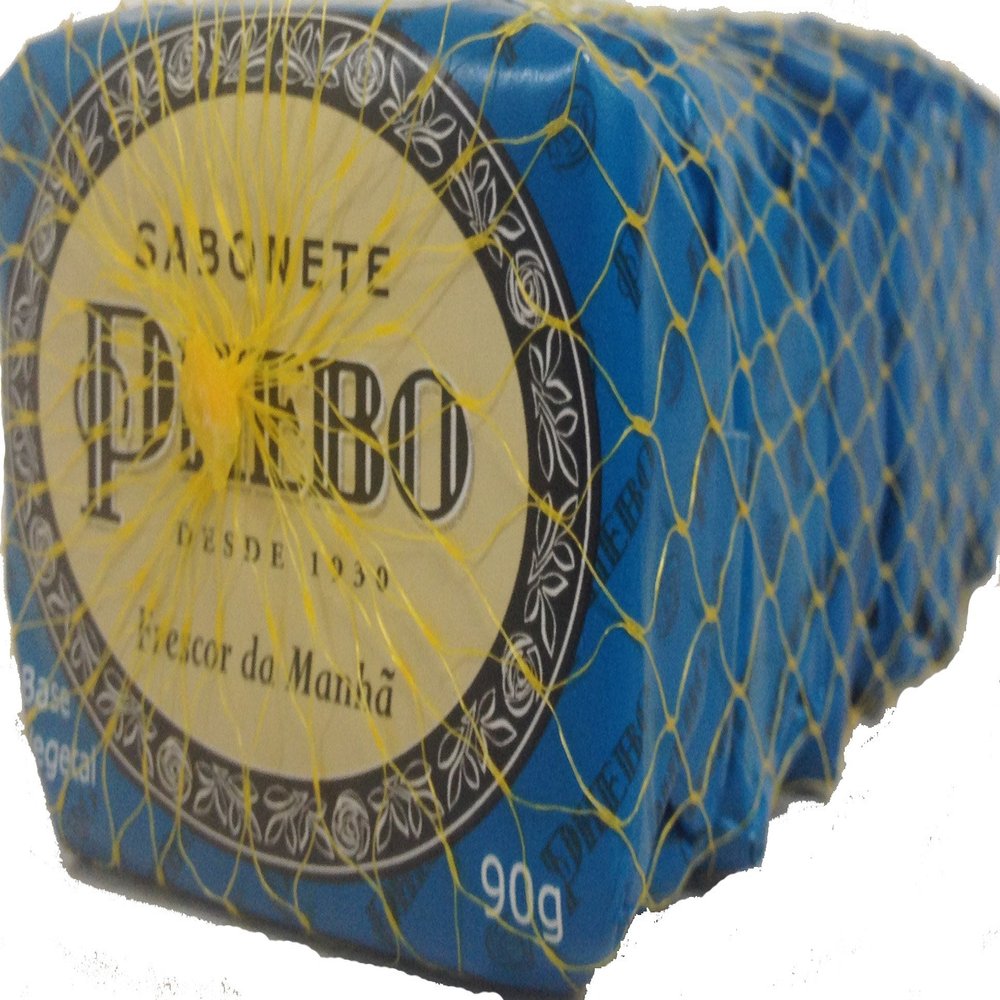 Phebo Linha Tradicional Sabonete em Barra de Glicerina Frescor da Manha (6 x 90 Gr) Classic Collection - Glycerin Bar Soap Morning Freshness (6 x3.2 Net Oz)