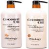 Oliology Nutrient Rich Coconut Oil Shampoo & Conditioner Combo Pack - Helps Restore Damaged Hair | Provides Intense Shine | Moisturizing | Made in USA, Cruelty Free & Paraben Free (32oz) view 1