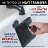 MIRRORVANA Fogless Shower Mirror for Shaving with Upgraded Suction, Dual Anti Fog Design, Shatterproof Surface & 360 Swivel, 8" x 7" view 3