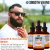 Smooth Viking Beard and Mustache Oil for Men - Argan Formula for Moisturizing, Grooming, and Soothing Dry Skin (2 Oz) view 4