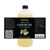 GreenIVe 100% Pure Castor Oil  Cold-Pressed, Hexane-Free  Hair, Eyebrows, Eyelashes, Skin Moisturizer, Castor Pack Wrap Oil Bulk Bottle (32 Fl oz) view 3