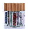 10ml Roll On Bottle For Essential Oils,10 Pack Clear Glass Roller Bottles With Natural Crystal Gemstone Roller Balls Top,Bamboo Lid,Thick Glass Essential Oil Bottles-Healing Crystal Chips Inside view 1