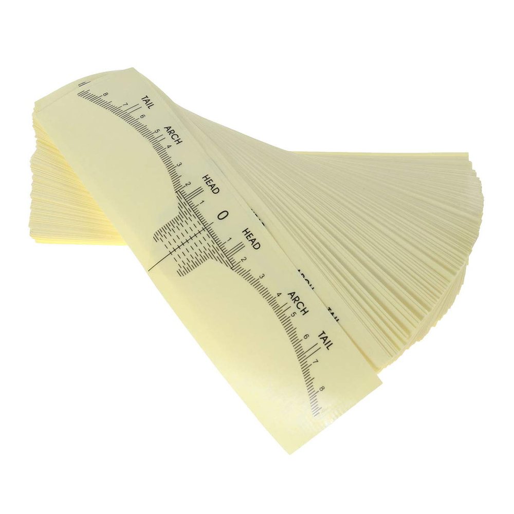 100 pcs Disposable Eyebrow Ruler Sticker Eyebrow Shaping Tools for Makeup Measurement Tattoo Supplies