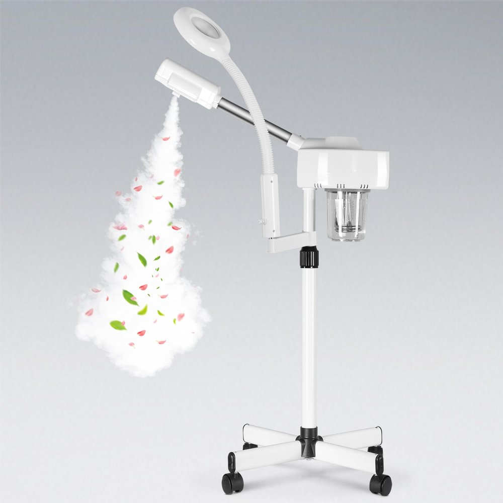 Nova Microdermabrasion Professional 2 in 1 Facial Steamer for Face Deep Cleaning Ozone Face Steamer with 5X Magnifying Lamp Hot Mist Function for Salon Spa Home Beauty Equipment