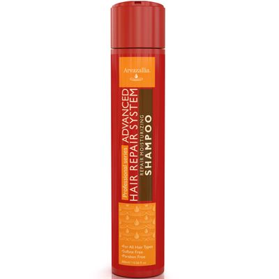 Arvazallia Advanced Hair Repair Moisturizing Sulfate-Free Shampoo with Argan Oil and Macadamia Oil for Dry or Damaged Hair