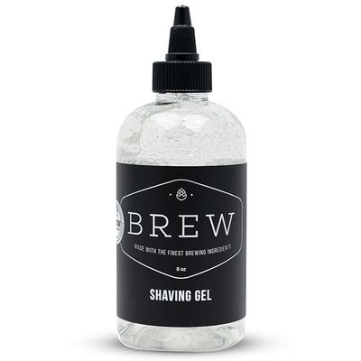 Beard Shave Gel  Clear Shaving Gel for Beards  Nutrient-Rich Formula  Provides Smooth Shave  Premium Ingredients  Hops, Barley, Yeast  8 oz.