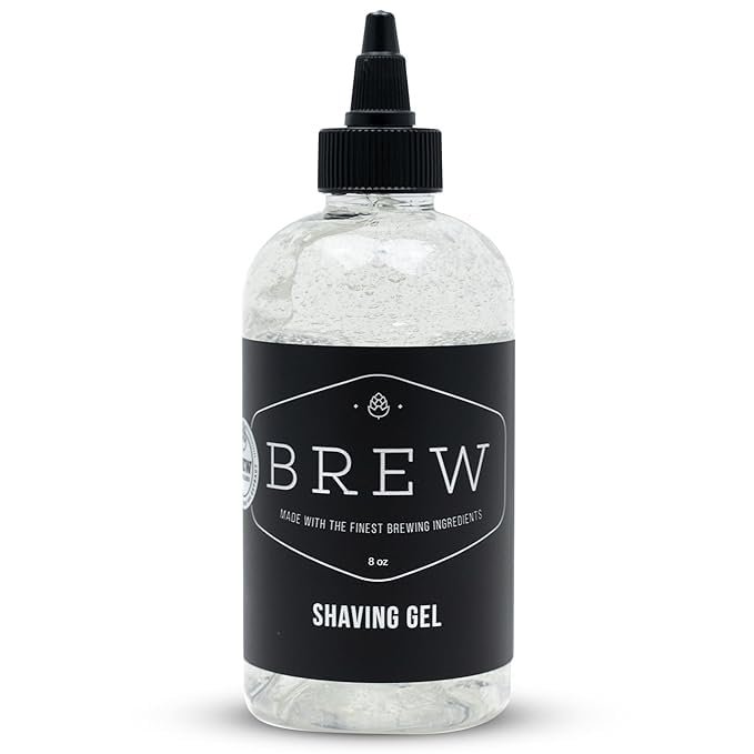 Beard Shave Gel  Clear Shaving Gel for Beards  Nutrient-Rich Formula  Provides Smooth Shave  Premium Ingredients  Hops, Barley, Yeast  8 oz.
