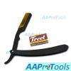 Barber Straight Razor, Professional Barber Straight Edge Razor - Barber Razor Compatible with Straight Razor Blade for Barber, Gold and Matte Black Straight Razor by AAProTools view 2