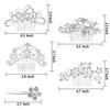 24 Pieces Wedding Hair Comb Rhinestone Hair Pins Bridal Pearl Hair Clips Side Hair Accessories U Shaped Pearl Hair Pins for Brides Bridesmaids view 2