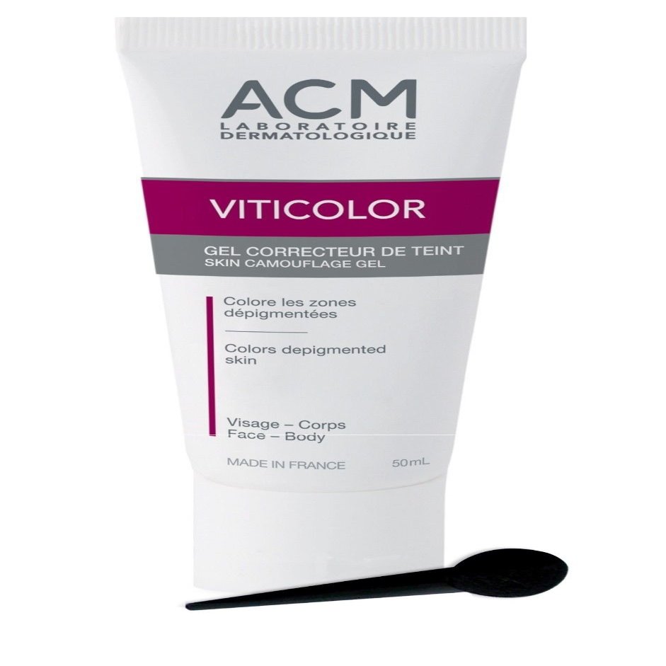 Acm laboratoire viticolor durable skin camouflage gel 50ml vitiliginous skin new Skin Beauty Gift