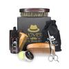 Vtrem Beard Care Kit for Men - Ultimate Beard Grooming Kit Includes Natural Balm, Unscented Oil, Boar Bristle Brush, Wood Comb, Trimming Scissors, Shaper Template | Great Men's Gift view 1