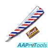 AAProTools Barber Straight Razor Kit - Durable Barber Straight Edge Razor Kit with 20 Pre-Cut Straight Razor Blades, Straight Razor Shaving Kit (Red,White,Blue) view 4