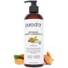 PURA D'OR 16 Oz ORGANIC Sweet Almond Oil - 100% Pure & Natural USDA Certified Cold Pressed Carrier Oil For DIY Beauty - Non-Greasy, Unscented, Hexane Free Moisturizer - Massage Oil For Hair & Skin view 1