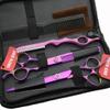 Professional Hair Cutting Scissors Set with Razor Comb Case,Hair cutting shears Hair Thinning shears with rose handle (7.0 inches) view 1