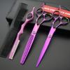 Professional Hair Cutting Scissors Set with Razor Comb Case,Hair cutting shears Hair Thinning shears with rose handle (7.0 inches) view 2