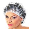 100 Disposable Clear Mop Mob Caps Clipped Hair Head Cover Shower Cap Plastic for Beauty Salon,Food Service,Hospitals,Laboratories,Manufacturing or Spray Tanning view 1