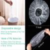 100 Disposable Clear Mop Mob Caps Clipped Hair Head Cover Shower Cap Plastic for Beauty Salon,Food Service,Hospitals,Laboratories,Manufacturing or Spray Tanning view 2