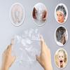 100 Disposable Clear Mop Mob Caps Clipped Hair Head Cover Shower Cap Plastic for Beauty Salon,Food Service,Hospitals,Laboratories,Manufacturing or Spray Tanning view 3