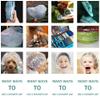 100 Disposable Clear Mop Mob Caps Clipped Hair Head Cover Shower Cap Plastic for Beauty Salon,Food Service,Hospitals,Laboratories,Manufacturing or Spray Tanning view 4