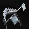Sexy Ab White Austrian Rhinestone Crystal Crown Tiara Combs Bridal Wedding T301a view 2