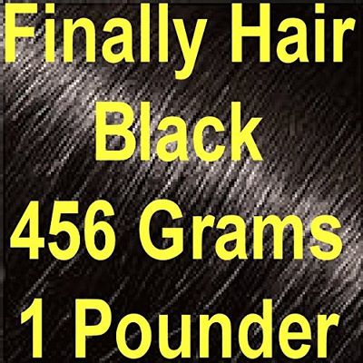 BLACK Finally Hair Hair Fiber Refill 456 Grams Full Pounder For Hair Loss Concealing by Finally Hair