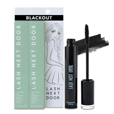 Lash Next Door Water Resistant Mascara Black Volume and Length - No Clump Volumizing Mascara for Thickening and Lengthening - Smudge Proof Lashes by Brooklyn and Bailey (2 Pack)