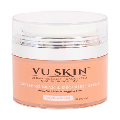VU SKIN SYSTEM Neck and Decollete Creme Anti Aging Neck and Decolletage Firming Cream Smoothes Skin to Reduce the Appearance of Sagging and Wrinkles (30 ml)