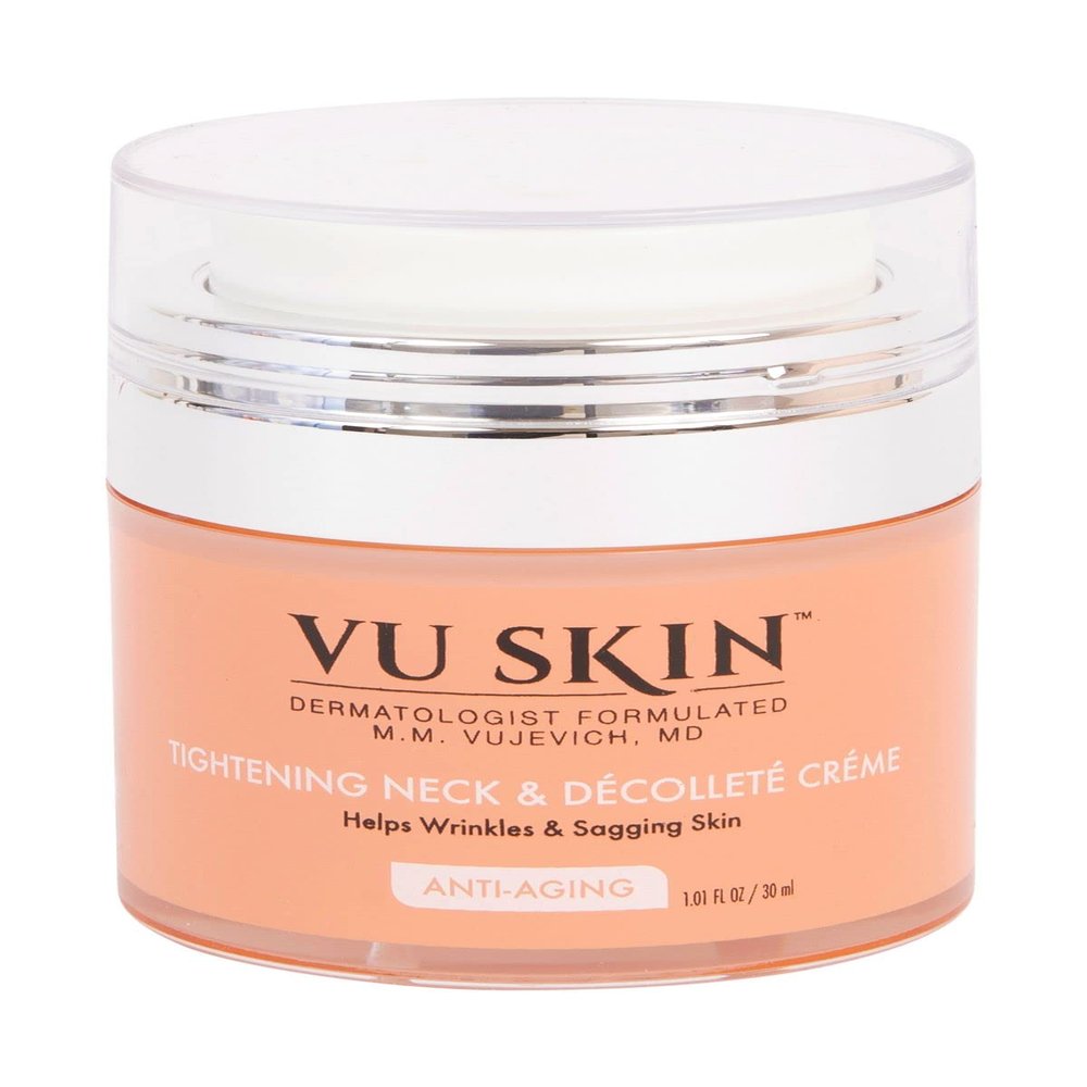 VU SKIN SYSTEM Neck and Decollete Creme Anti Aging Neck and Decolletage Firming Cream Smoothes Skin to Reduce the Appearance of Sagging and Wrinkles (30 ml)