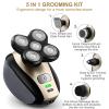 Bald Shavers for Men - Telfun Upgrade 5-in-1 Electric Head Shavers for Bald Men, 100% Waterproof Cordless Razor, Wet/Dry Shaving, 5 Dual Track Heads, Mess-Free Hair Capture view 2