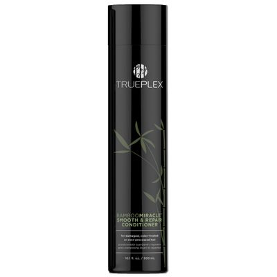 Trueplex KERATHERAPY Bamboo Miracle Smooth & Repair Conditioner, 10.1 oz., 300 ml - Vegan Formula Damaged, Frizzy, & Dry Hair - Hydrating & Smoothing with Grape Seed, Baobab, & Bamboo Extract