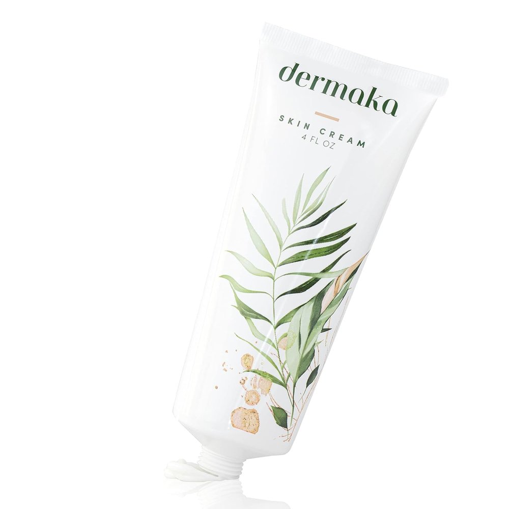 Dermaka All-Natural Arnica Skin Cream 4 oz Dermatologist Tested Formula for Bruising, Swelling & Dryness Enriched with Chamomile, Green Tea & Vitamins A & E Smooth, Non-Greasy Texture
